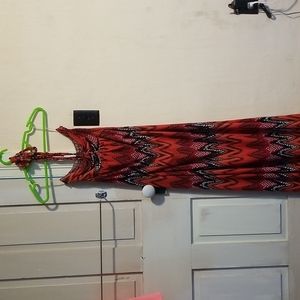 Maxi dress, halter or tie around next, M/L